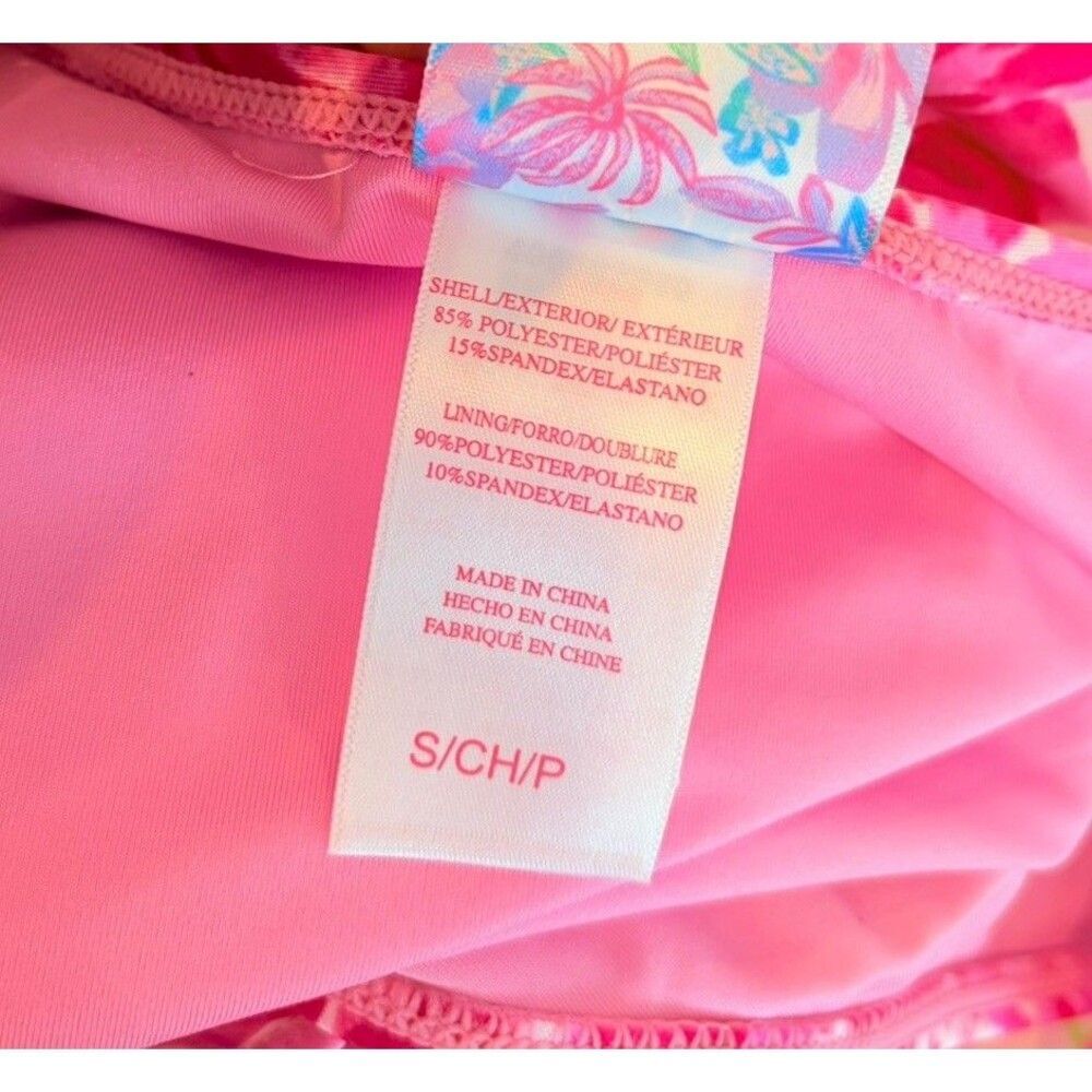 Stella Parker Pink Roses Women's Swim Romper Dress Size S NWT Southern Pockets - Picture 8 of 8